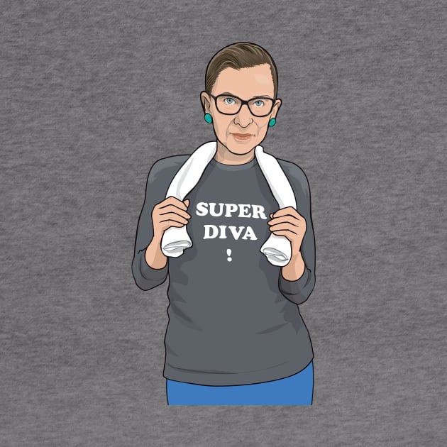 Ruth Bader Ginsburg - Super Diva by Djokolelono